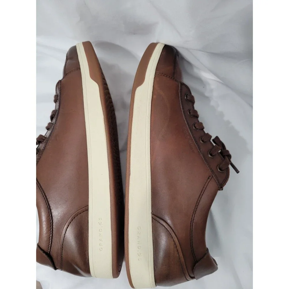 Cole Haan Men's Leather Vartan Sport Ox Sneakers  Size 11.5 M Brown